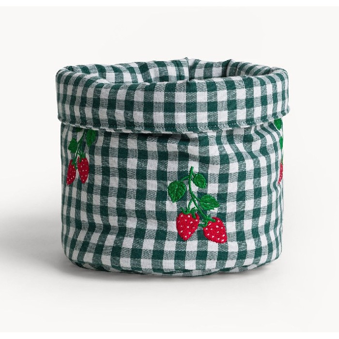 tableware/centrepieces-fruit-bowls/coincasa-vigny-cotton-basket-with-strawberry-embroidery
