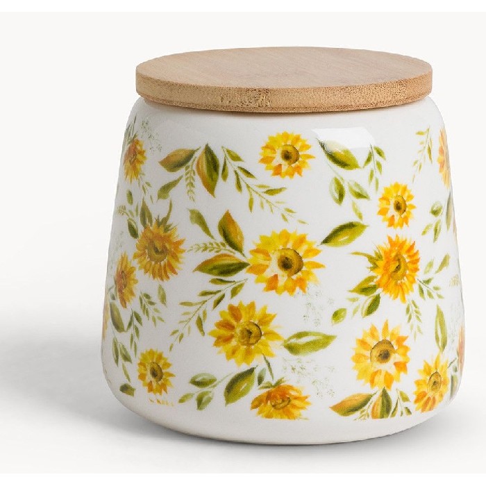 kitchenware/food-storage/coincasa-new-bone-china-jar-with-sunflower-motif