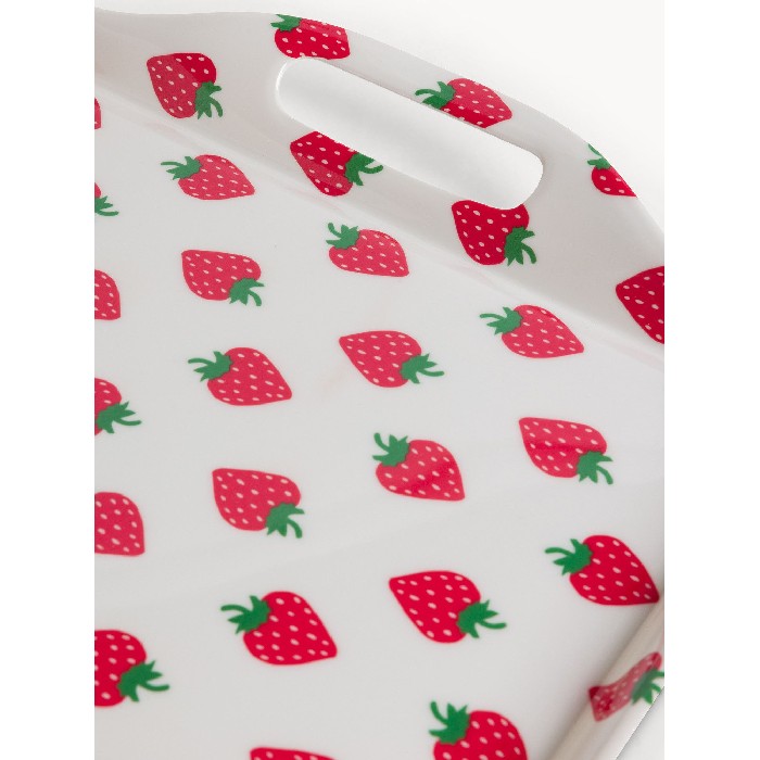 tableware/serveware/coincasa-melamine-tray-with-strawberry-motif