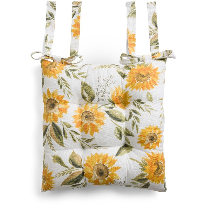 home-textiles/kitchen-textiles/coincasa-chair-cushion-cotton-panama-sunflower-print