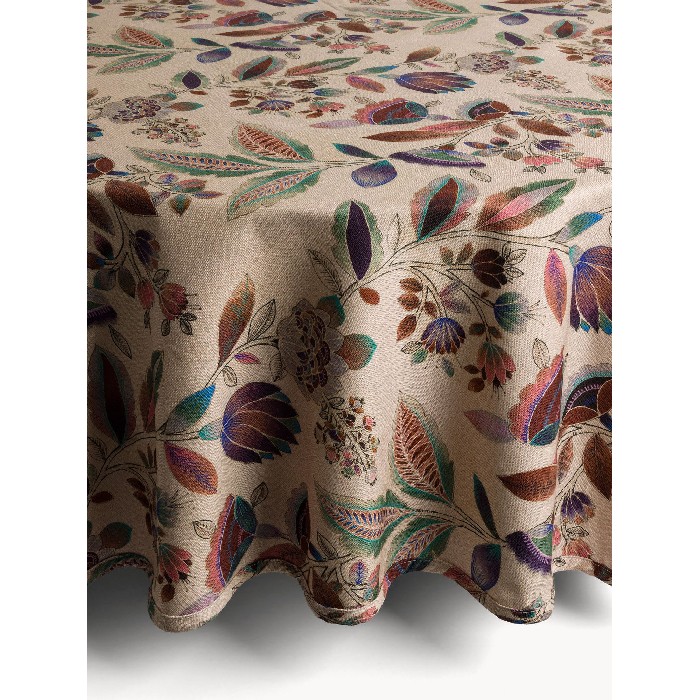 home-textiles/table-cloths-runners/coincasa-round-cotton-panama-tablecloth-with-floral-print-7467943