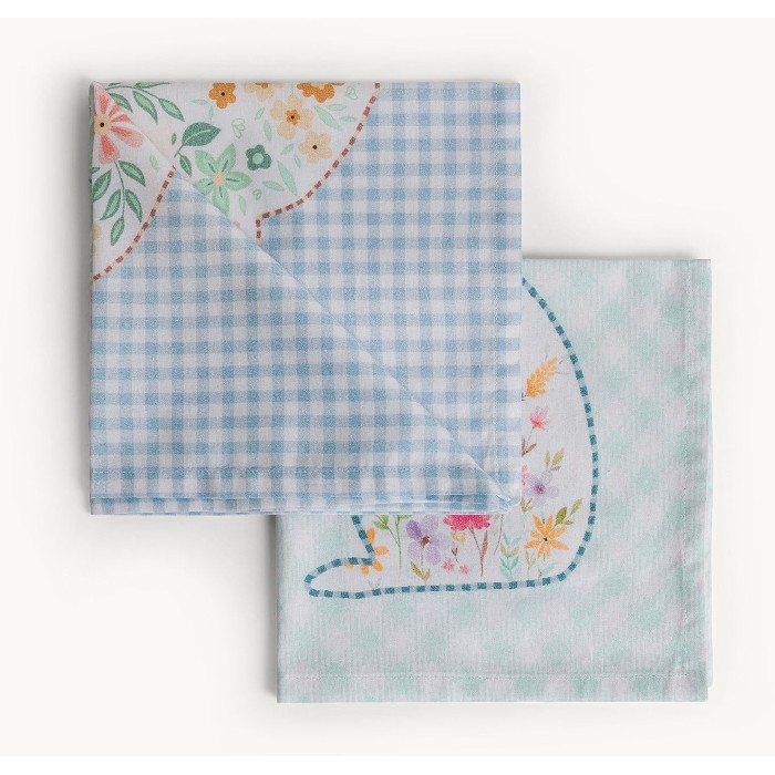 tableware/miscellaneous-tableware/coincasa-set-of-2-bunny-print-cotton-napkins