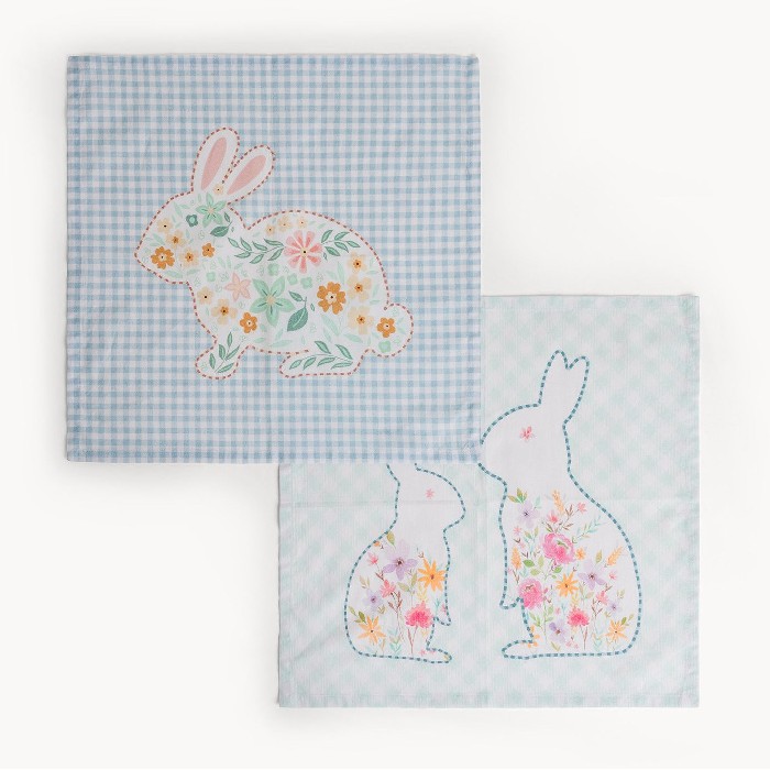 tableware/miscellaneous-tableware/coincasa-set-of-2-bunny-print-cotton-napkins
