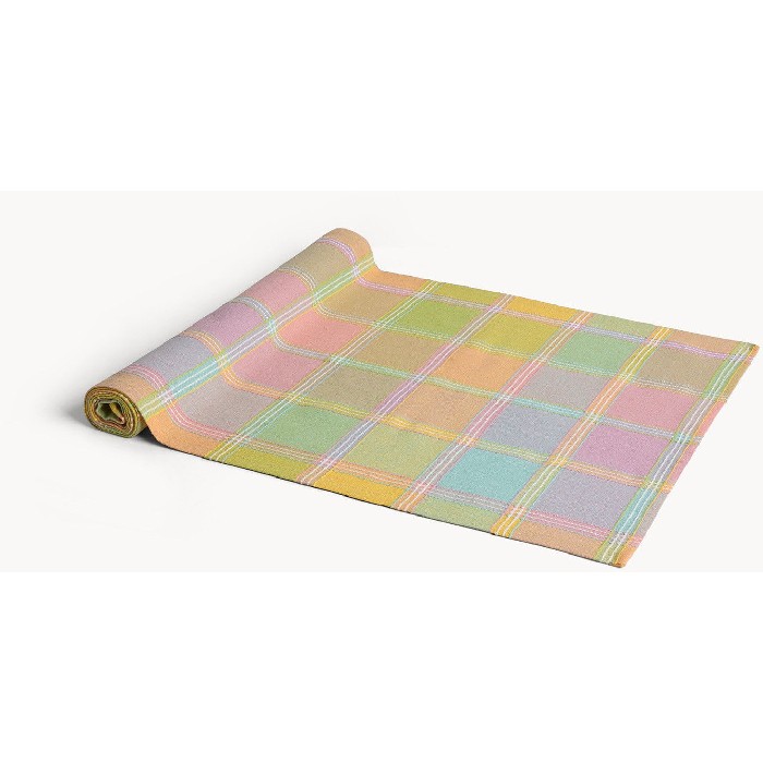 home-textiles/table-cloths-runners/coincasa-pastel-check-cotton-runner