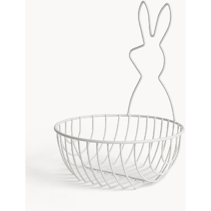 tableware/centrepieces-fruit-bowls/coincasa-enamelled-iron-basket-with-rabbit-shape-7468389
