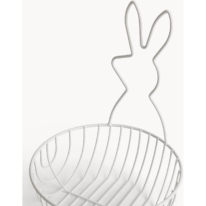 tableware/centrepieces-fruit-bowls/coincasa-enamelled-iron-basket-with-rabbit-shape-7468389