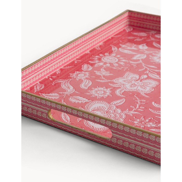 tableware/serveware/coincasa-tray-with-handles-with-flower-decoration