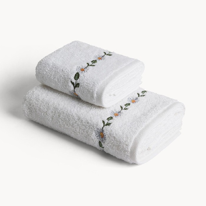home-textiles/bath-linen-towels/coincasa-pure-cotton-towel-with-daisy-embroidery-one-towel-only