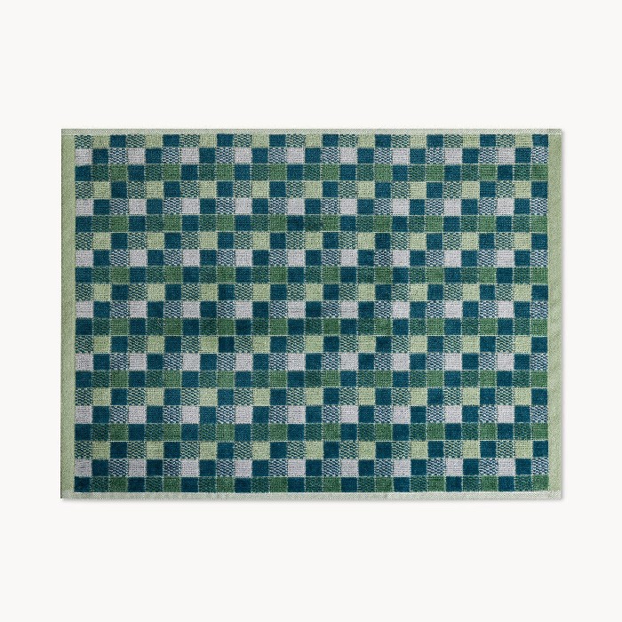 home-textiles/bath-linen-towels/coincasa-yarn-dyed-cotton-velour-towel-with-mosaic-effect-one-towel-only-7468833