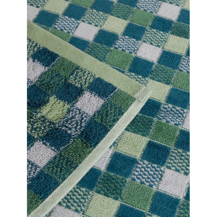 home-textiles/bath-linen-towels/coincasa-yarn-dyed-cotton-velour-towel-with-mosaic-effect-one-towel-only-7468833