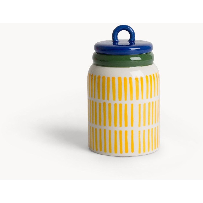 kitchenware/food-storage/coincasa-striped-ceramic-jar-7469573