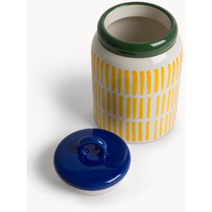 kitchenware/food-storage/coincasa-striped-ceramic-jar-7469573