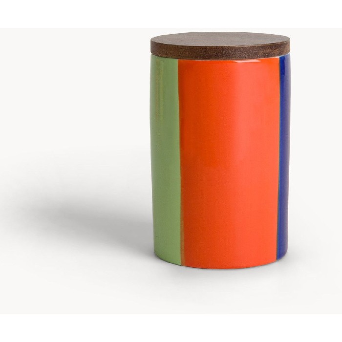 kitchenware/food-storage/coincasa-striped-ceramic-jar-7469581