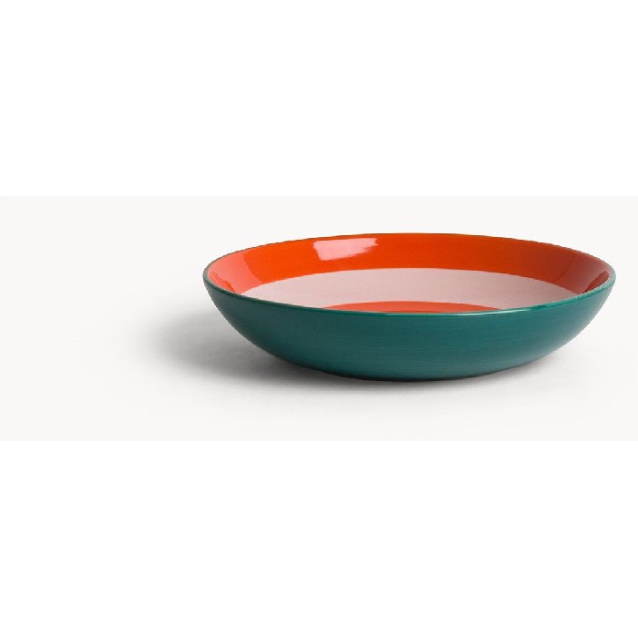 tableware/plates-bowls/coincasa-ceramic-deep-plate-with-circular-stripes-7469599