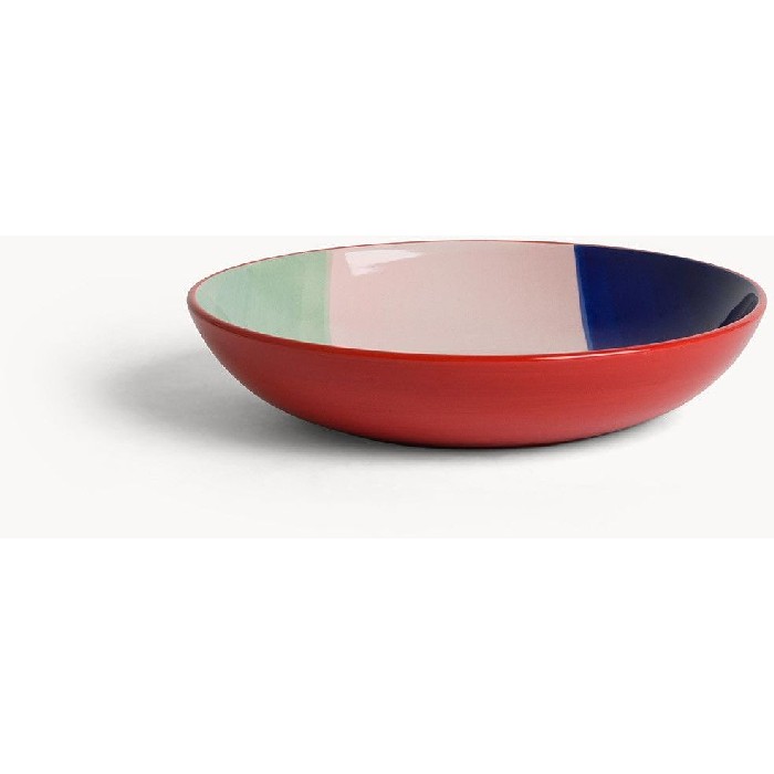 tableware/plates-bowls/coincasa-ceramic-deep-plate-with-colored-stripes-7469603