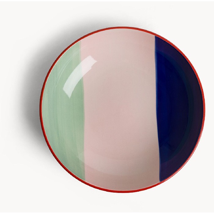 tableware/plates-bowls/coincasa-ceramic-deep-plate-with-colored-stripes-7469603