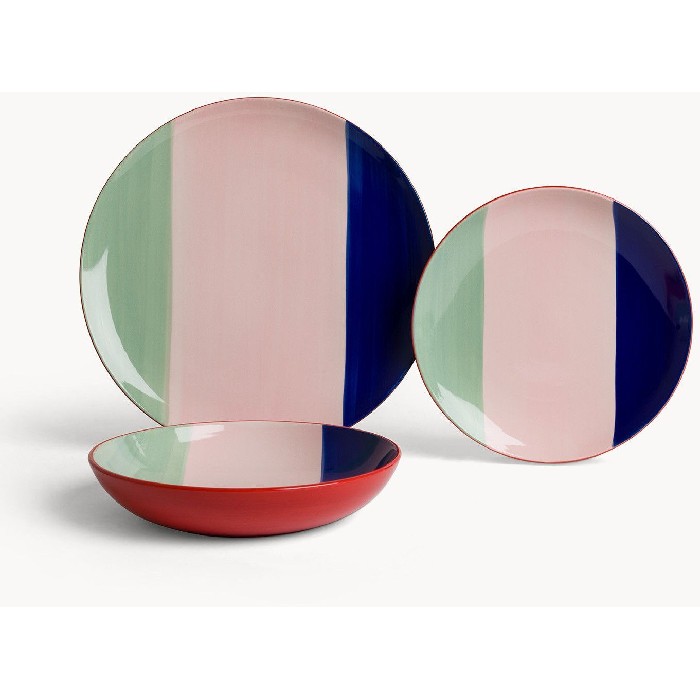 tableware/plates-bowls/coincasa-ceramic-deep-plate-with-colored-stripes-7469603