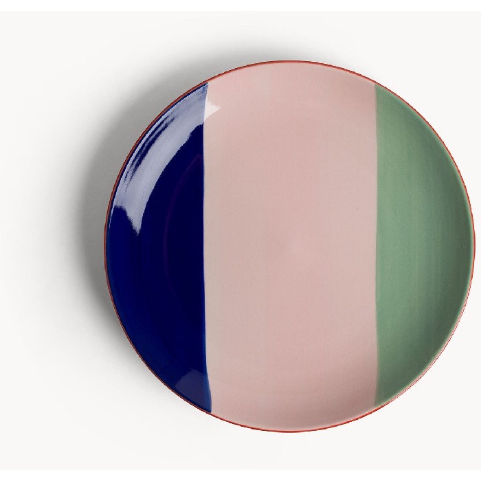 tableware/plates-bowls/coincasa-ceramic-fruit-plate-with-colored-stripes-7469606