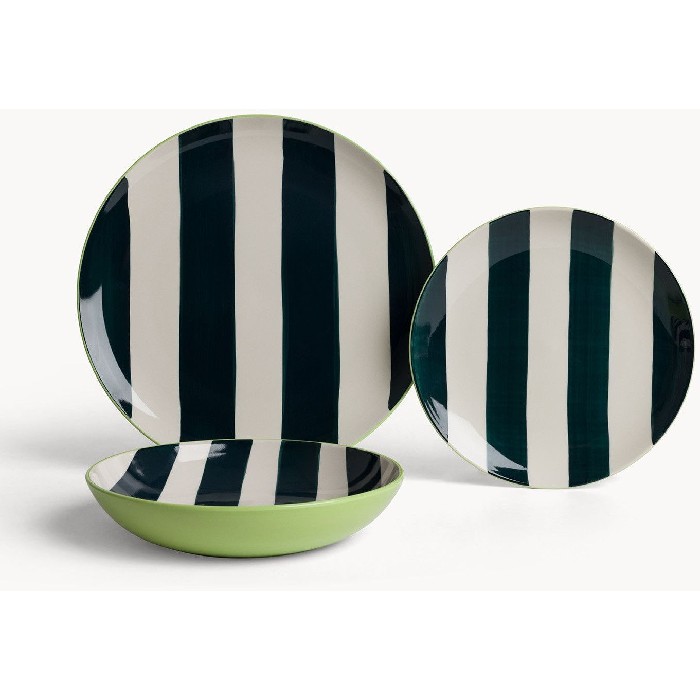 tableware/plates-bowls/coincasa-ceramic-deep-plate-with-stripes-7469608