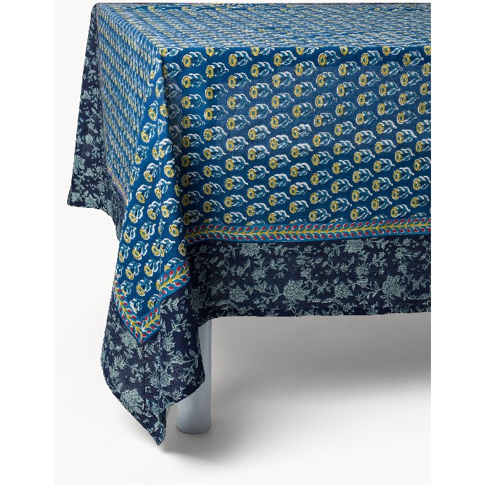home-textiles/table-cloths-runners/coincasa-pure-cotton-block-print-tablecloth--7474357