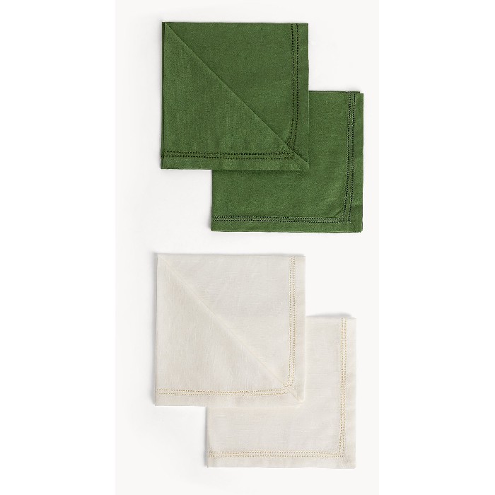 tableware/miscellaneous-tableware/coincasa-set-of-2-pure-cotton-napkins-with-double-hem