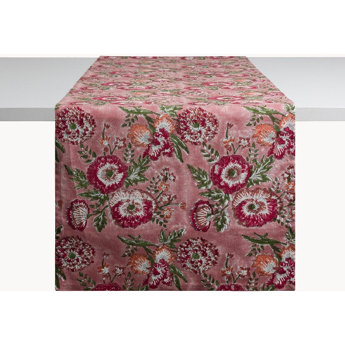 home-textiles/table-cloths-runners/coincasa-pure-cotton-runner-with-floral-block-print