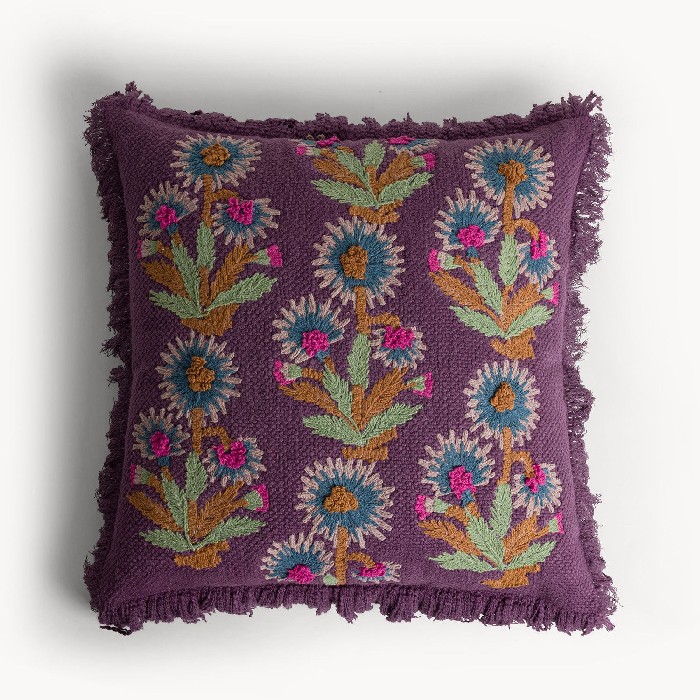 home-textiles/cushions-cushion-covers/coincasa-hand-embroidered-cotton-cushion-45x45cm-7475346