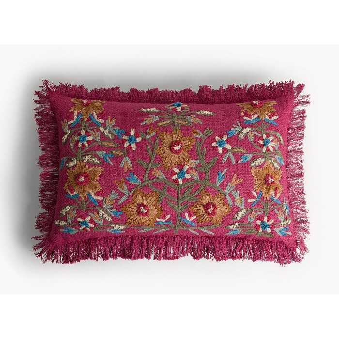 home-textiles/cushions-cushion-covers/coincasa-hand-embroidered-cotton-cushion-33x55cm-7475347