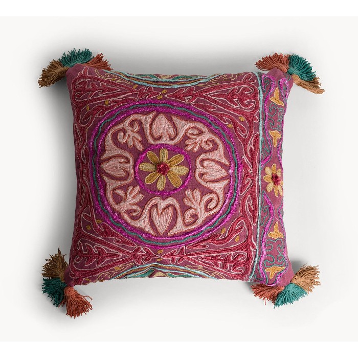 home-textiles/cushions-cushion-covers/coincasa-hand-embroidered-cotton-cushion-45x45cm-7475351