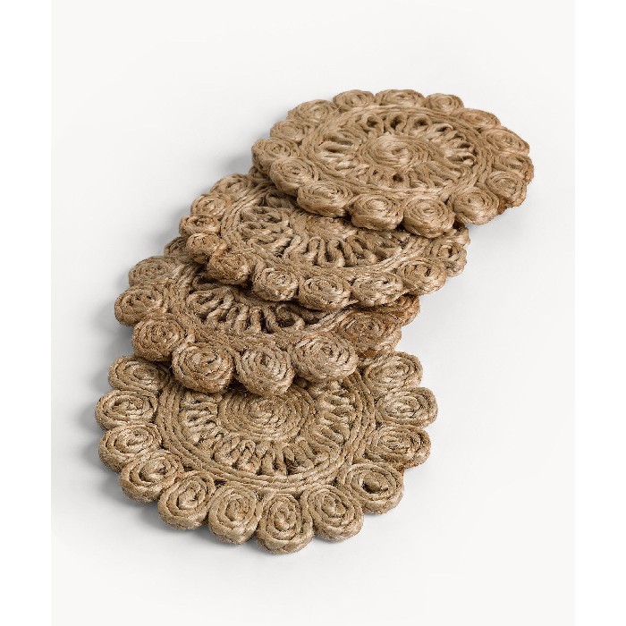 tableware/placemats-coasters-trivets/coincasa-set-of-4-hand-woven-jute-coasters