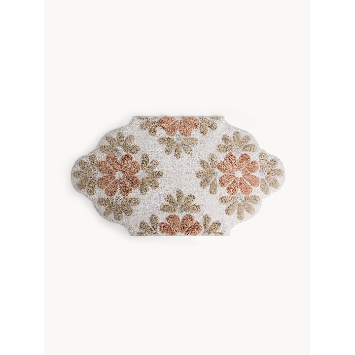 home-textiles/bathroom-carpets/coincasa-cotton-bath-mat-with-floral-pattern-beige