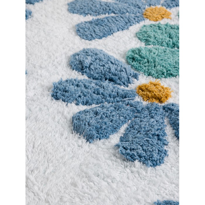 home-textiles/bathroom-carpets/coincasa-cotton-bath-mat-with-floral-pattern-blue