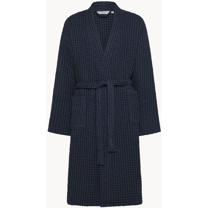 home-textiles/bathrobes-dressing-gowns/coincasa-solid-color-honeycomb-cotton-bathrobe-7475906