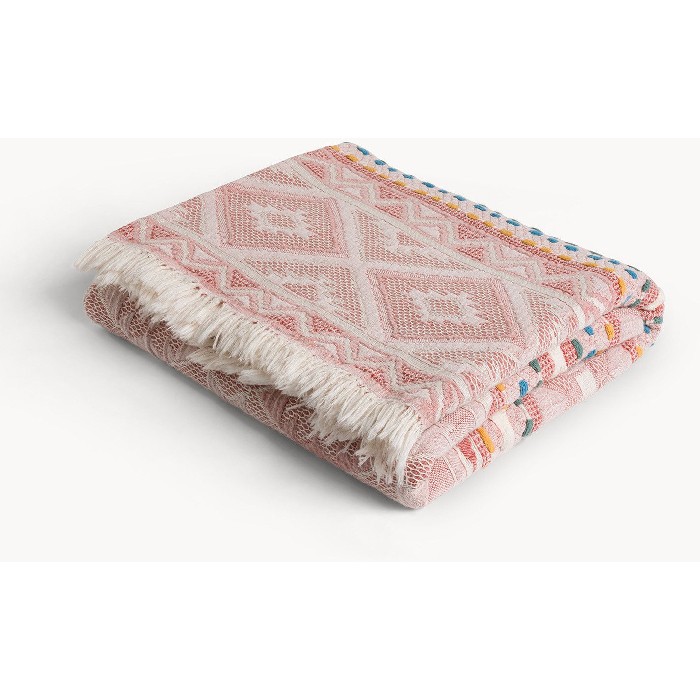 home-textiles/blankets-throws/coincasa-stonewashed-cotton-throw-geometric-pattern
