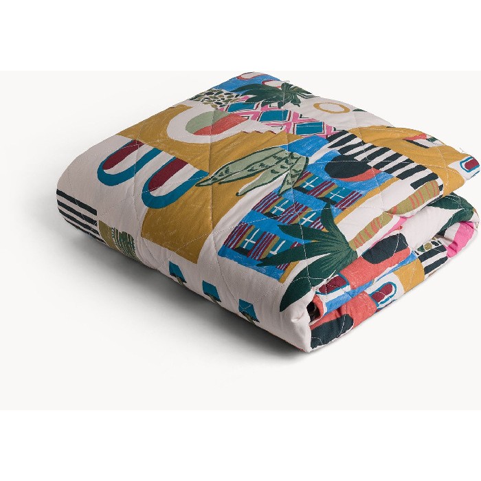 home-textiles/bedspreads-duvets-quilts/coincasa-ibiza-print-cotton-percale-quilt