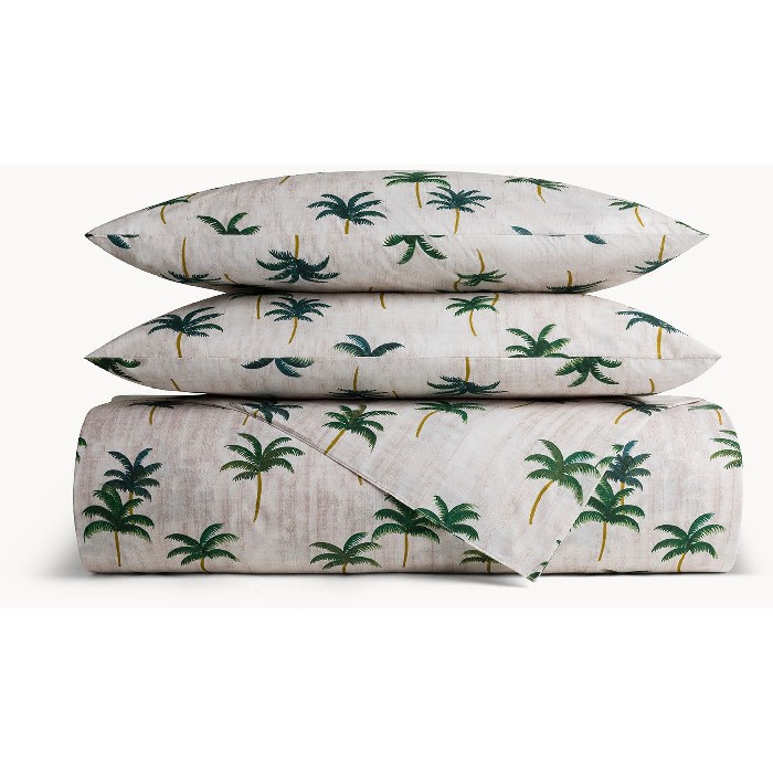home-textiles/bed-sheets/coincasa-smooth-cotton-percale-palm-print-sheet