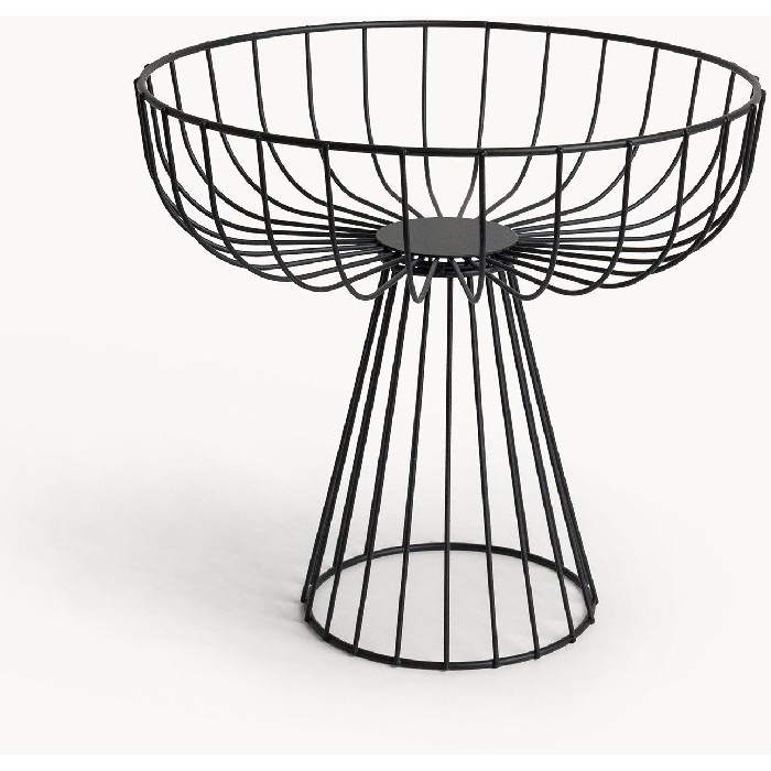 tableware/centrepieces-fruit-bowls/coincasa-black-wire-basket-in-enamelled-iron-7476378