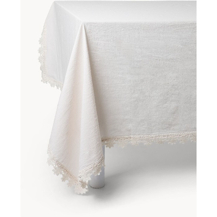 home-textiles/table-cloths-runners/coincasa-linen-blend-tablecloth-with-floral-lace-7476598