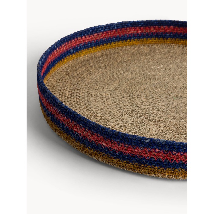tableware/serveware/coincasa-decorative-tray-woven-and-hand-painted-beige