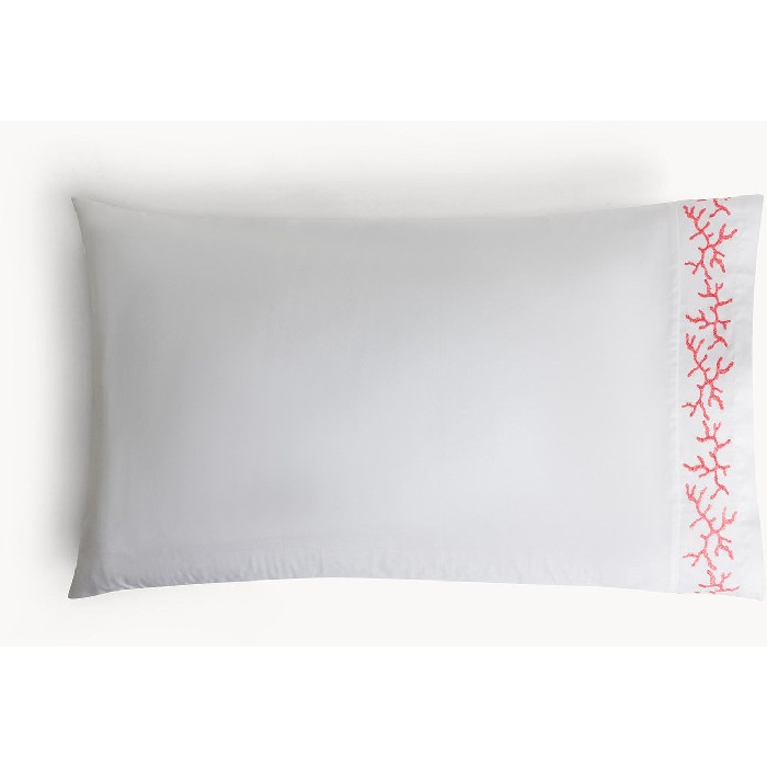 home-textiles/pillow-cases/coincasa-cotton-percale-coral-embroidery-pillowcase