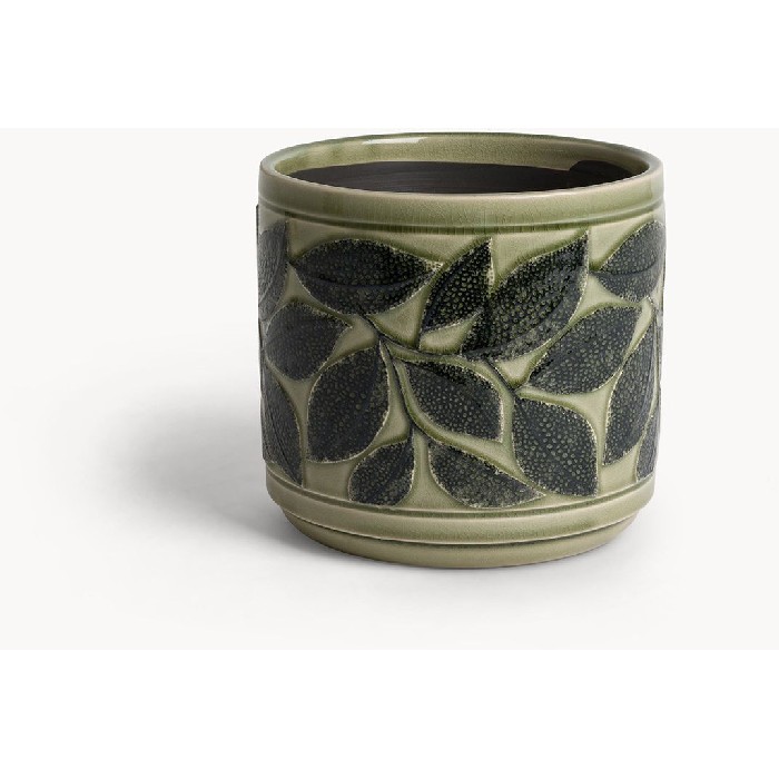 home-decor/indoor-pots-plant-stands/coincasa-ceramic-cachepot-with-leaf-decoration-7477359