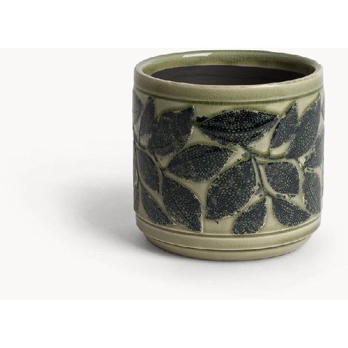 home-decor/indoor-pots-plant-stands/coincasa-ceramic-cachepot-with-leaf-decoration-7477360