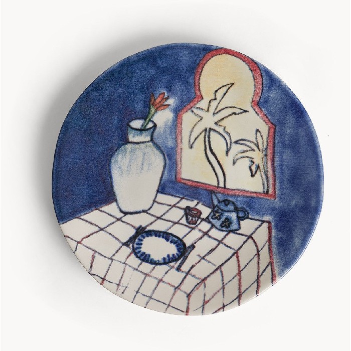 tableware/plates-bowls/coincasa-gypsy-hand-painted-fruit-plate