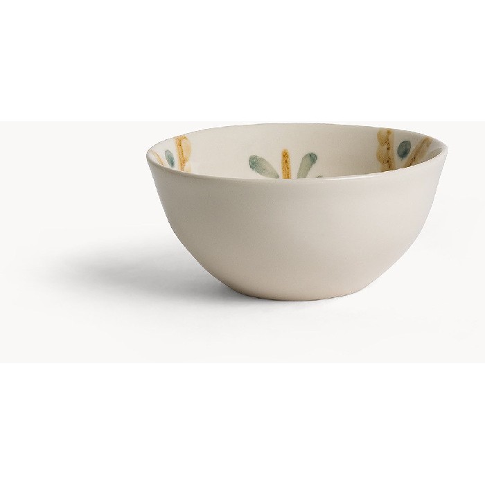 tableware/plates-bowls/coincasa-hand-painted-stoneware-ceramic-bowl-with-floral-motifs