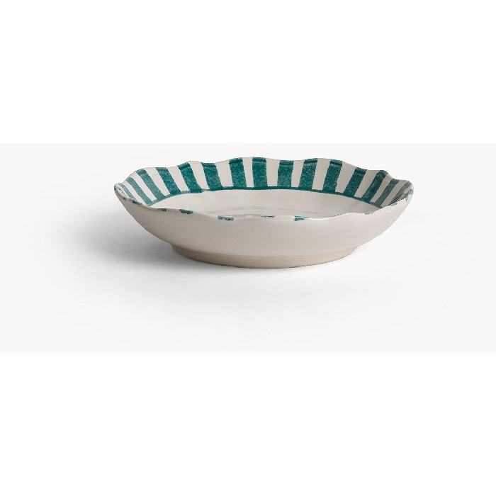 tableware/plates-bowls/coincasa-stoneware-soup-plate-with-striped-decoration