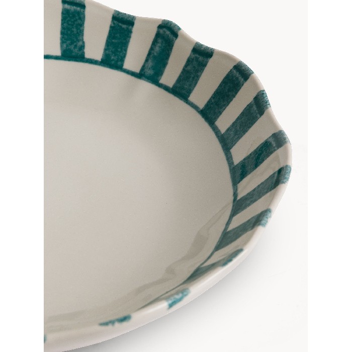tableware/plates-bowls/coincasa-stoneware-soup-plate-with-striped-decoration
