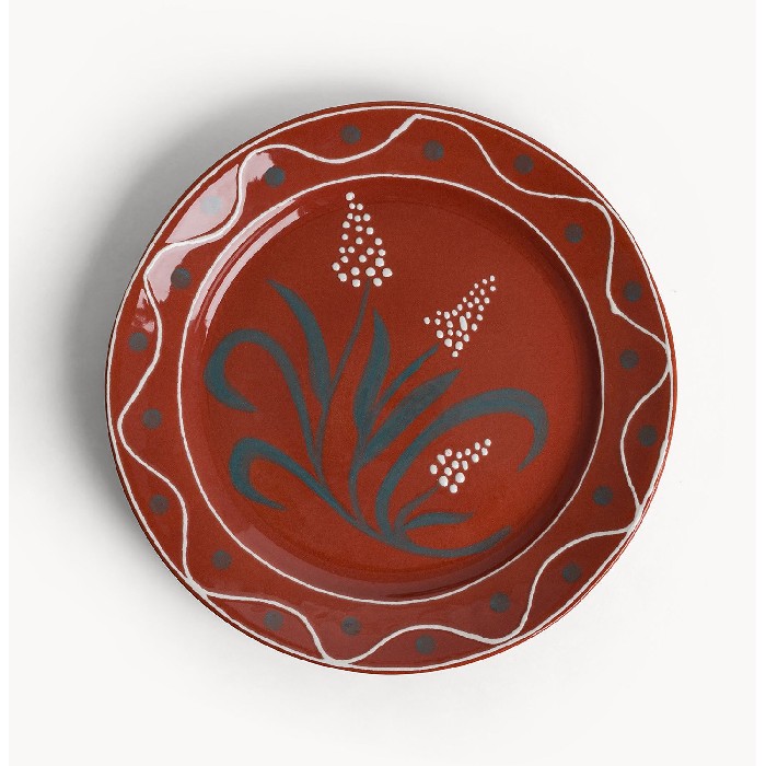 tableware/plates-bowls/coincasa-deep-plate-austin-hand-painted-stoneware