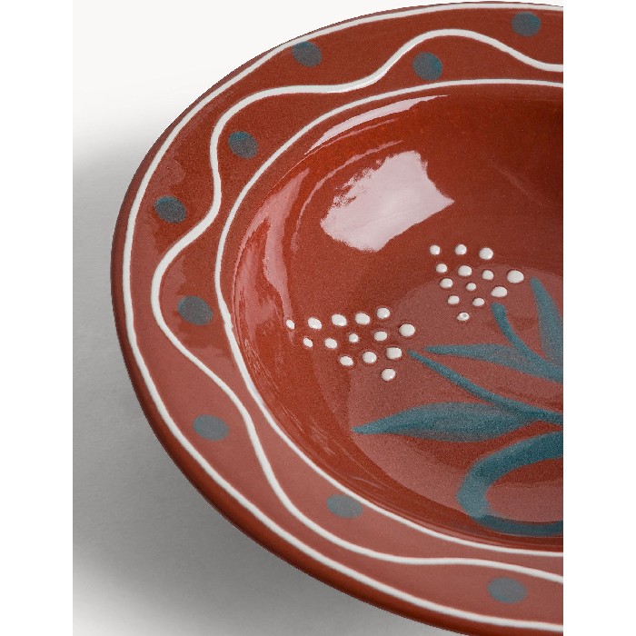 tableware/plates-bowls/coincasa-fruit-plate-austin-hand-painted-stoneware
