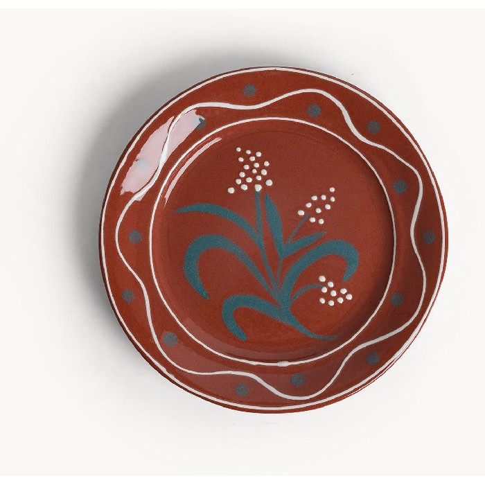 tableware/plates-bowls/coincasa-austin-hand-painted-stoneware-fruit-plate