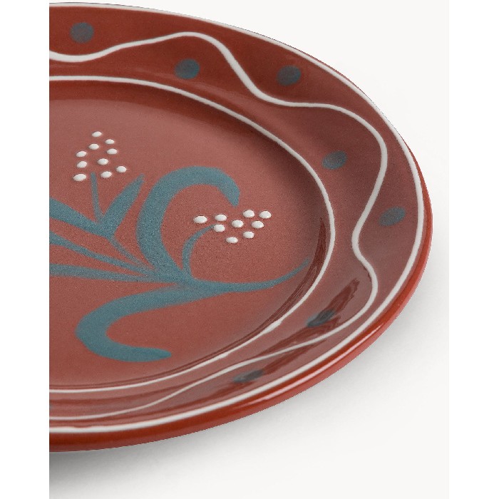 tableware/plates-bowls/coincasa-austin-hand-painted-stoneware-fruit-plate